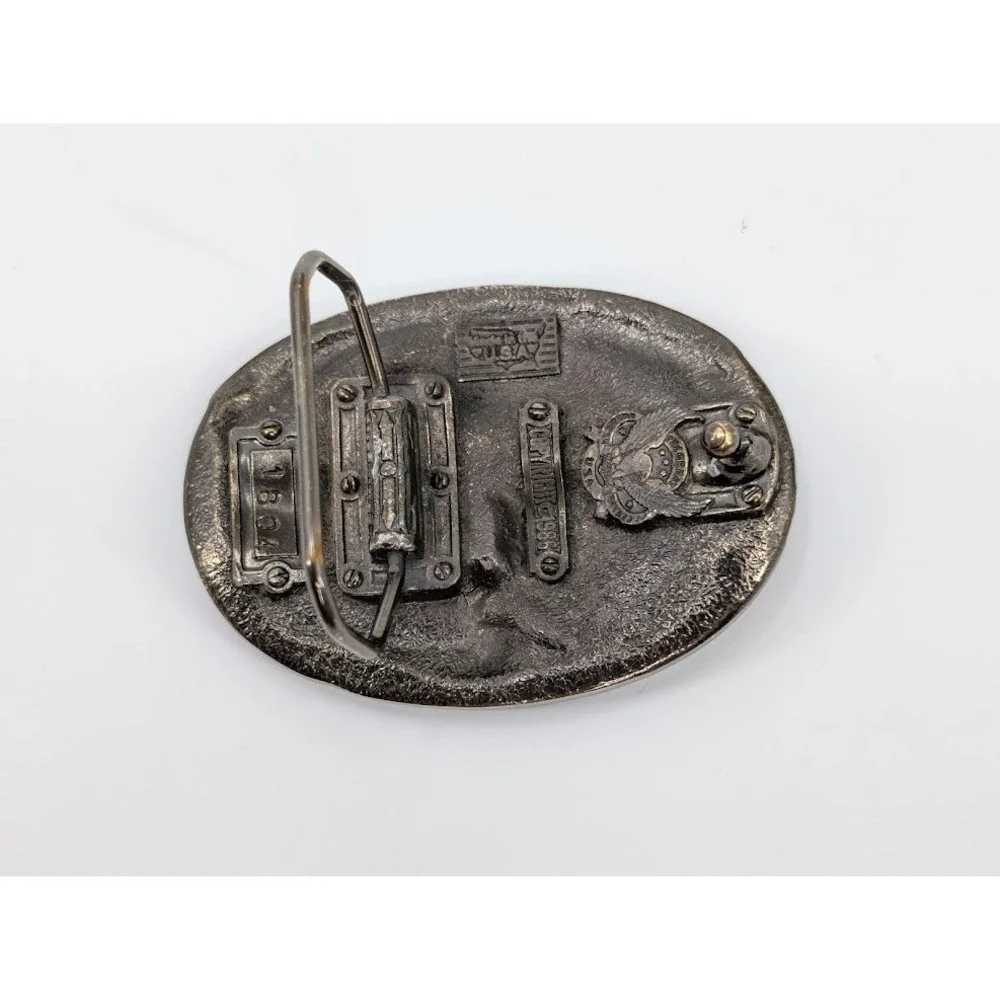 VTG 1986 Heavy Equipment Operator Belt Buckle The Great American‎ Buckle Co USA
